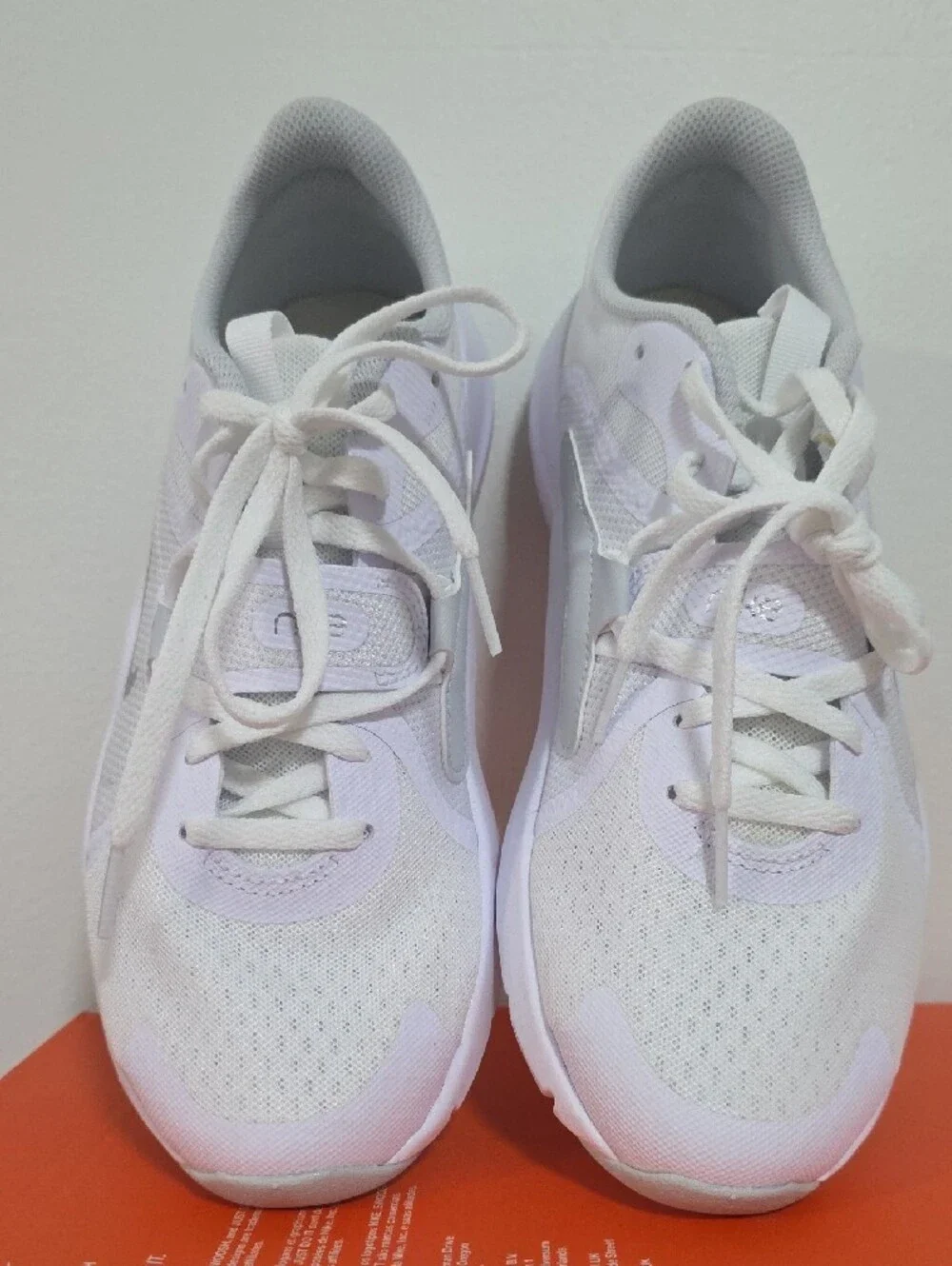 Nike Women's White Knit Lace-Up Running Shoe
